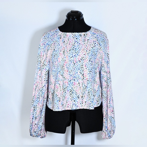 Nordstrom Round Neck Long Balloon Sleeves Top - Picture 6 of 8